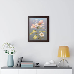 Vibrant Framed Vertical Poster - Pink Morning Glory - Dipaliz - Posters Prints & Visual Artwork