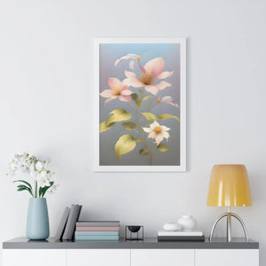 Vibrant Framed Vertical Poster - Pink Morning Glory - Dipaliz - Posters Prints & Visual Artwork