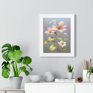 Vibrant Framed Vertical Poster - Pink Morning Glory - Dipaliz - Posters Prints & Visual Artwork