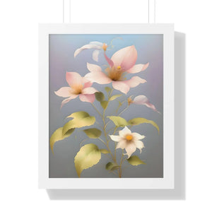 Vibrant Framed Vertical Poster - Pink Morning Glory - Dipaliz - Posters Prints & Visual Artwork
