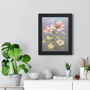 Vibrant Framed Vertical Poster - Pink Morning Glory - Dipaliz - Posters Prints & Visual Artwork
