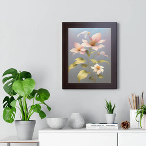Vibrant Framed Vertical Poster - Pink Morning Glory - Dipaliz - Posters Prints & Visual Artwork