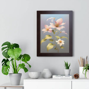 Vibrant Framed Vertical Poster - Pink Morning Glory - Dipaliz - Posters Prints & Visual Artwork