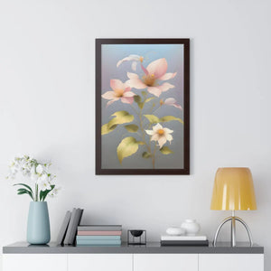 Vibrant Framed Vertical Poster - Pink Morning Glory - Dipaliz - Posters Prints & Visual Artwork