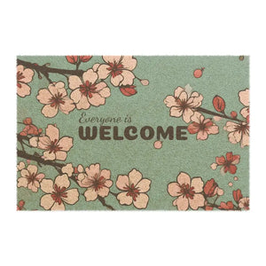 Home Decor - Cherry Blossoms Doormat - Coir Coconut Fiber Welcome Mat - Dipaliz 24’’ x 16’’