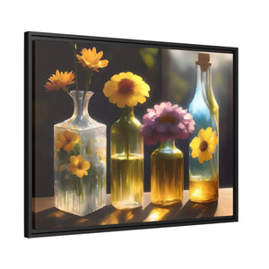Vibrant Fresh Flowers Canvas - Exquisite Containers - Dipaliz - Posters Prints & Visual Artwork