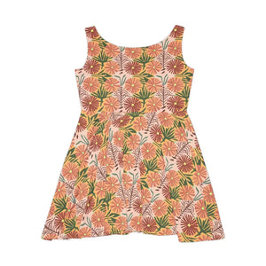 Floral Skater Dress Polyester Spandex Women’s Fashion - Dipaliz - Dresses