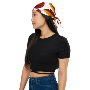 DipaliZ fall foliage bandana in 65% recycled polyester with all-over print