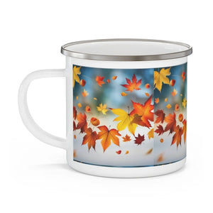 Fall Foliage Enamel Camping Mug - Autumn Leaves - Dipaliz - Mugs