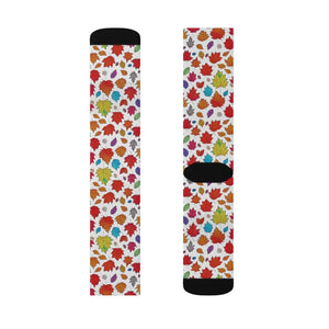 Cozy Fall Foliage Sublimation Socks Eco-friendly Gift - Dipaliz