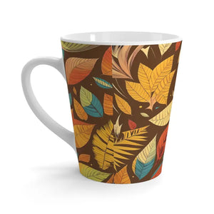 Fall Leaves Ceramic Latte Mug - Cozy Autumn Coffee Cup - Dipaliz - 12oz - Mugs