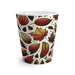 Latte Mug Fall Leaves Ceramic Mugs Cozy Morning Vibes - Dipaliz - 12oz