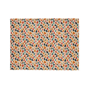 Fall Leaves Pattern – Soft Polyester Blanket - Dipaliz - Blankets