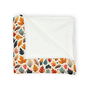 Fall Leaves Pattern – Soft Polyester Blanket - Dipaliz - Blankets