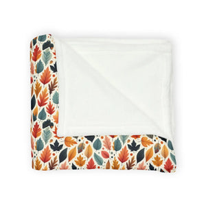 Fall Leaves Pattern – Soft Polyester Blanket - Dipaliz - Blankets