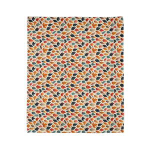 Fall Leaves Pattern – Soft Polyester Blanket - Dipaliz - Blankets