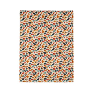 Fall Leaves Pattern – Soft Polyester Blanket - Dipaliz - Blankets