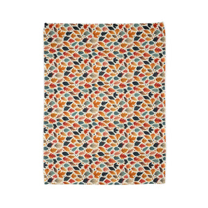 Fall Leaves Pattern – Soft Polyester Blanket - Dipaliz - Blankets