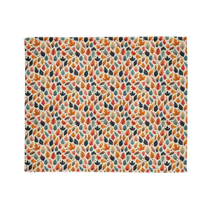 Fall Leaves Pattern – Soft Polyester Blanket - Dipaliz - Blankets