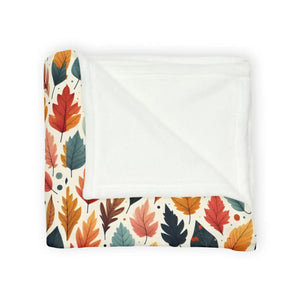 Fall Leaves Pattern – Soft Polyester Blanket - Dipaliz - Blankets