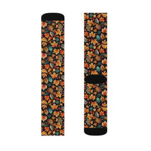 Cozy Fall Leaves Pattern Socks Autumn Style Dipaliz