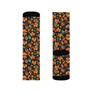 Cozy Fall Leaves Pattern Socks Autumn Style Dipaliz