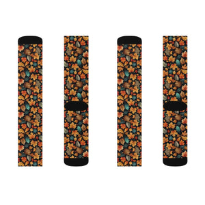 Cozy Fall Leaves Pattern Socks Autumn Style Dipaliz