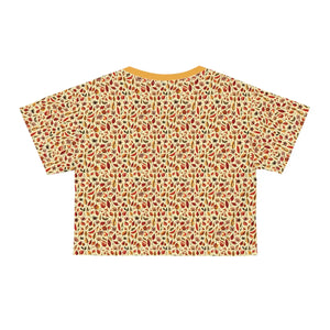 Vibrant Aop Crop Tee - Fall Leaves Pattern Polyester - Dipaliz - T-shirts