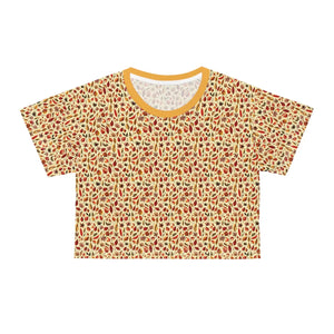 Vibrant Aop Crop Tee - Fall Leaves Pattern Polyester - Dipaliz - T-shirts