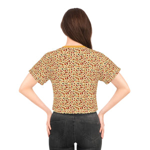 Vibrant Aop Crop Tee - Fall Leaves Pattern Polyester - Dipaliz - T-shirts