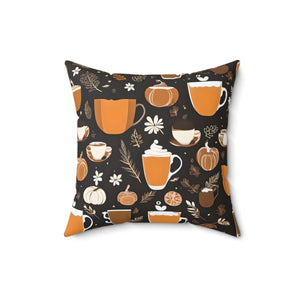 Fall Season Beverage – Polyester Square Pillow - Dipaliz - Throw Pillows