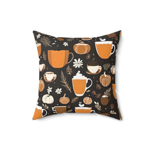 Fall Season Beverage – Polyester Square Pillow - Dipaliz - Throw Pillows