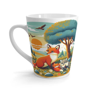 Fox Family Ceramic Latte Mug Eco Friendly Gifts for Her Dipaliz - Mugs