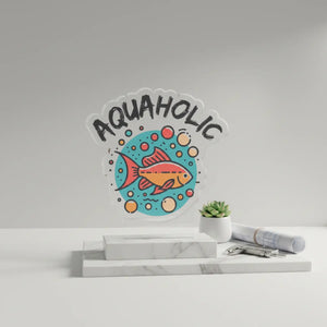 Dipaliz Fish Acrylic Statue Aquaholic Design Mirror Backed - Sculptures & Statues