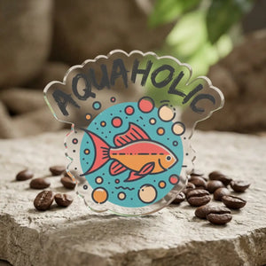 Dipaliz Fish Acrylic Statue Aquaholic Design Mirror Backed - Sculptures & Statues