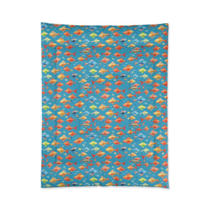 Fishes Polyester Marine Comforter - Reversible - Dipaliz - Quilts & Comforters