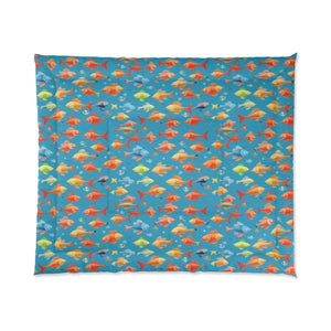 Fishes Polyester Marine Comforter - Reversible - Dipaliz - Quilts & Comforters