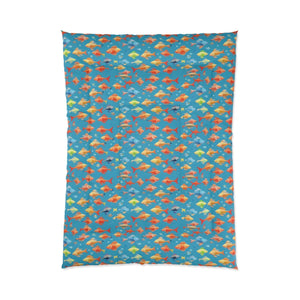 Fishes Polyester Marine Comforter - Reversible - Dipaliz - Quilts & Comforters