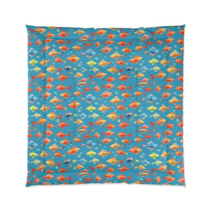 Fishes Polyester Marine Comforter - Reversible - Dipaliz - Quilts & Comforters