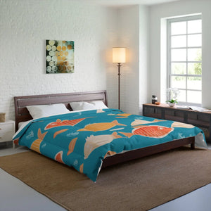 Vibrant Fishes Comforter - Soft Polyester Bedding - Dipaliz - Quilts & Comforters