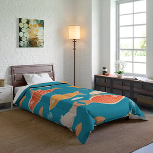 Vibrant Fishes Comforter - Soft Polyester Bedding - Dipaliz - Quilts & Comforters