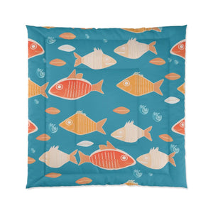 Vibrant Fishes Comforter - Soft Polyester Bedding - Dipaliz - Quilts & Comforters