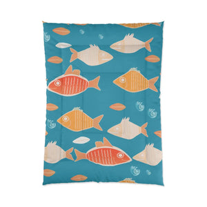 Vibrant Fishes Comforter - Soft Polyester Bedding - Dipaliz - Quilts & Comforters