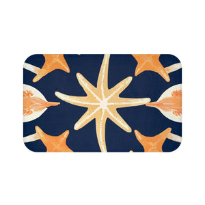 Plush Star Fish Bath Mat - Microfiber Coastal Decor - Dipaliz - Mats & Rugs