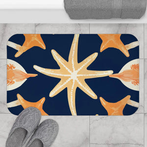 Plush Star Fish Bath Mat - Microfiber Coastal Decor - Dipaliz - Mats & Rugs