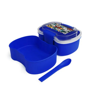Fishes Two Tier Bento Box Bpa-free - one Size / Blue - Lunch Box Sets