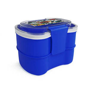 Fishes Two Tier Bento Box Bpa-free - one Size / Blue - Lunch Box Sets