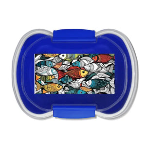 Fishes Two Tier Bento Box Bpa-free - one Size / Blue - Lunch Box Sets