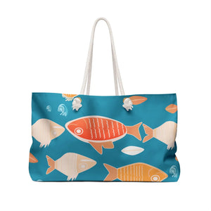 Vibrant Water Pattern Tote - Oversized Polyester Weekender - Dipaliz - Luggage & Bags