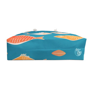 Vibrant Water Pattern Tote - Oversized Polyester Weekender - Dipaliz - Luggage & Bags